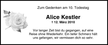Anzeige von Alice Kestler von MGO