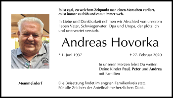 Anzeige von Andreas Hovorka von MGO