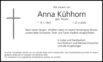 Anzeige von Anna Kühhorn von MGO