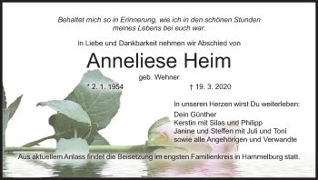 Anzeige von Anneliese Heim von MGO