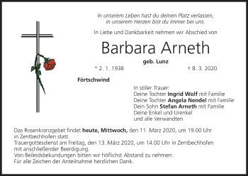 Anzeige von Barbara Arneth von MGO