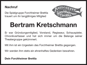 Anzeige von Bertram Kretschmann von MGO