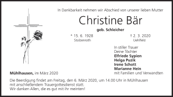 Anzeige von Christine Bär von MGO
