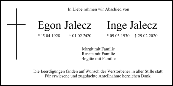 Anzeige von Egon Jalecz von MGO