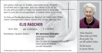 Anzeige von Elis Rascher von MGO