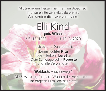 Anzeige von Elli Kind von MGO