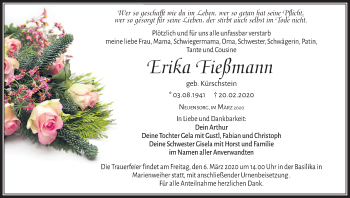 Anzeige von Erika Fießmann von MGO