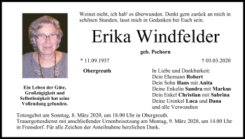 Anzeige von Erika Windfelder von MGO