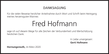 Anzeige von Fred Hofmann von MGO