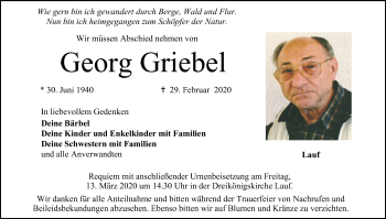 Anzeige von Georg Griebel von MGO