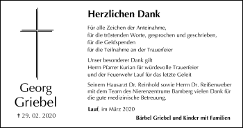 Anzeige von Georg Griebel von MGO
