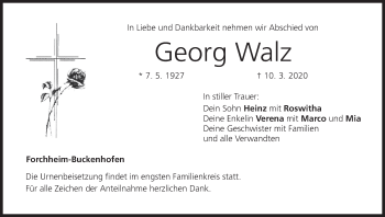 Anzeige von Georg Walz von MGO