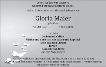 Anzeige von Gloria Maier von MGO