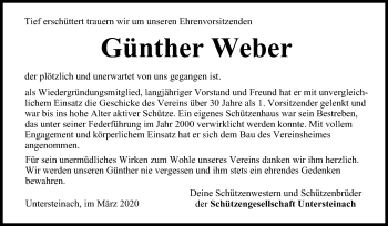 Anzeige von Günther Weber von MGO
