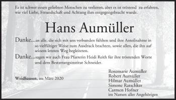 Anzeige von HAns Aumüller von MGO