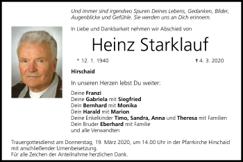 Anzeige von Heinz Starklauf von MGO