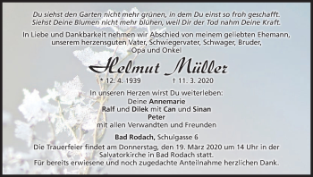 Anzeige von Helmut Müller von MGO