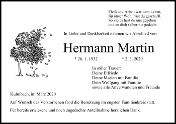 Anzeige von Hermann Martin von MGO