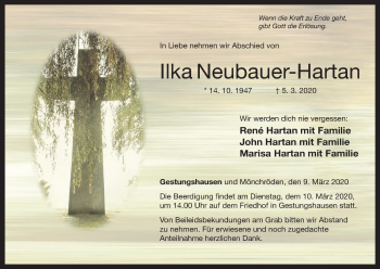 Anzeige von Ilka Neubauer-Hartan von MGO