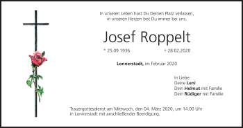 Anzeige von Josef Roppelt von MGO