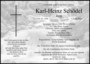 Anzeige von Karl-Heinz Schödel von MGO