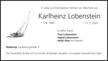 Anzeige von Karlheinz Lobenstein von MGO