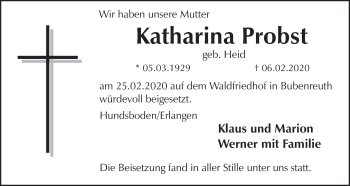Anzeige von Katharina Probst von MGO