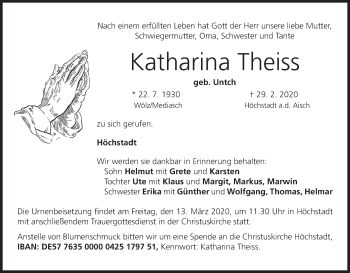 Anzeige von Katharina Theiss von MGO