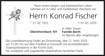 Anzeige von Konrad Fischer von MGO