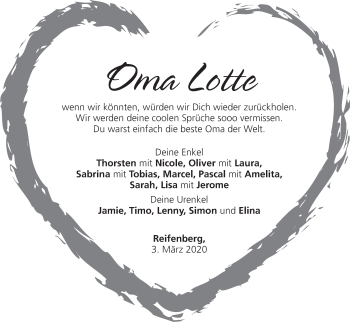 Anzeige von Lotte Harrer von MGO