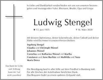 Anzeige von Ludwig Stengel von MGO