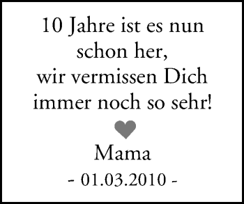 Anzeige von Mama  von MGO