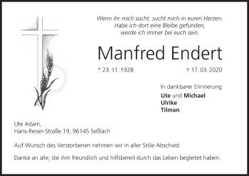 Anzeige von Manfred Endert von MGO