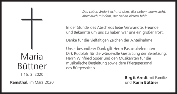 Anzeige von Maria Büttner von MGO