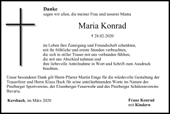 Anzeige von Maria Konrad von MGO