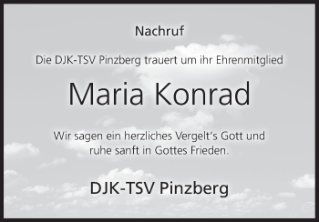 Anzeige von Maria Konrad von MGO