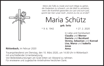 Anzeige von Maria Schütz von MGO