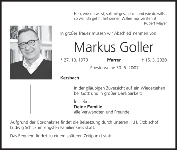 Anzeige von Markus Goller von MGO