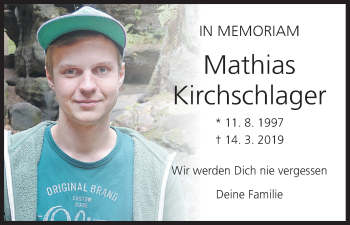 Anzeige von Mathias Kirchschlager von MGO