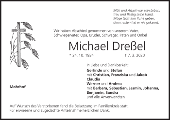 Anzeige von Michael Dreßel von MGO
