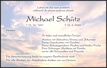 Anzeige von Michael Schütz von MGO