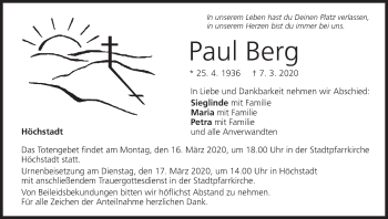 Anzeige von Paul Berg von MGO