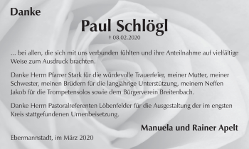 Anzeige von Paul Schlögl von MGO