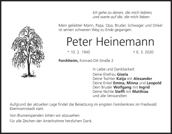Anzeige von Peter Heinemann von MGO