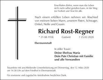 Anzeige von Richard Rost-Regner von MGO