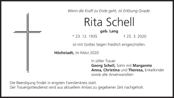 Anzeige von Rita Schell von MGO