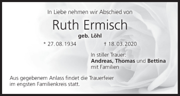 Anzeige von Ruth Ermisch von MGO