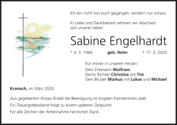 Anzeige von Sabine Engelhardt von MGO