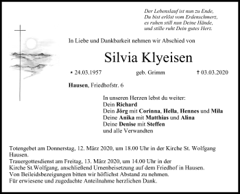 Anzeige von Silvia Klyeisen von MGO
