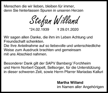 Anzeige von Stefan Willand von MGO